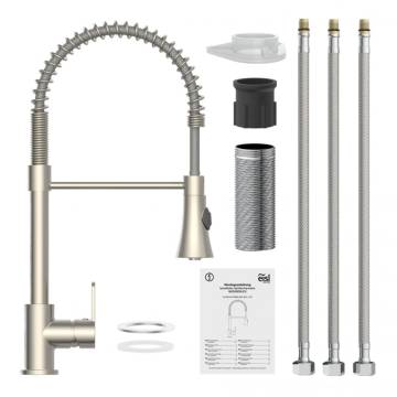 EISL LEON Kitchen Mixer Tap with Pull-out Spray - Nickel Finish