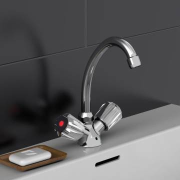 SCHÜTTE SAVINO Chrome 2-Handle Basin Mixer | Hipomarket