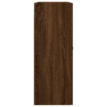 Elegant Wall Mounted Cabinets - Brown Oak (2 pcs) | Hipo Market