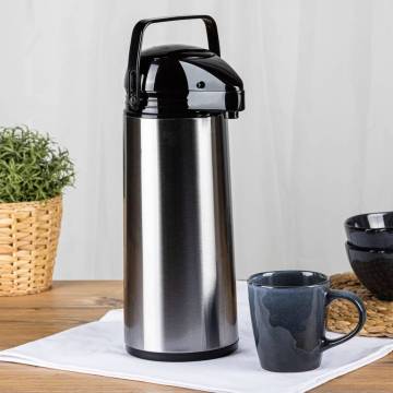 HI Thermos with Pump 1.9 L - Keep Drinks Hot for 5 Hours