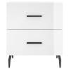 High Gloss White Bedside Cabinets - 2 pcs | Hipomarket