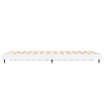 White Bed Frame 120x190 cm Small Double - Quality Engineered Wood