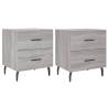 Modern Grey Sonoma Bedside Cabinets - 2 Pack | Hipo Market