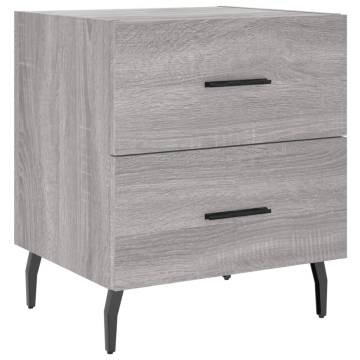 Modern Grey Sonoma Bedside Cabinets - 2 Pack | Hipo Market