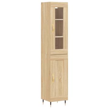 Stylish Highboard Sonoma Oak | Engineered Wood - HipoMarket