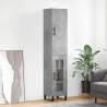 Highboard Concrete Grey 34.5x34x180 cm Engineered Wood Colour concrete grey Quantity in Package 1 Model 1 glass door 