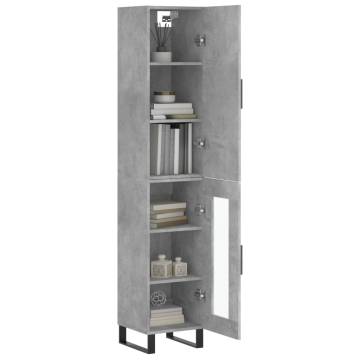 Highboard Concrete Grey - Stylish Engineered Wood Storage