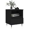 Trendy Black Bedside Cabinet | Engineered Wood - Hipo Market