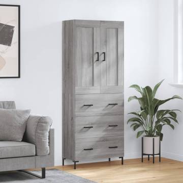 Highboard Grey Sonoma - Stylish Storage Solution | HipoMarket UK