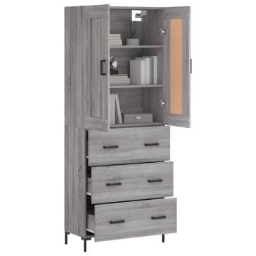 Highboard Grey Sonoma - Stylish Storage Solution | HipoMarket UK