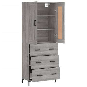 Highboard Grey Sonoma - Stylish Storage Solution | HipoMarket UK