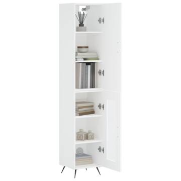 Elegant Highboard in White - 34.5x34x180 cm | Hipo Market