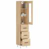 Stylish Highboard Sonoma Oak - 34.5x34x180 cm | Hipomarket