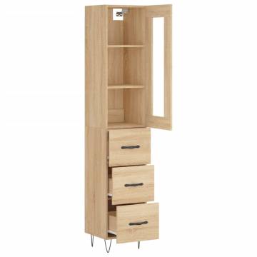 Stylish Highboard Sonoma Oak - 34.5x34x180 cm | Hipomarket