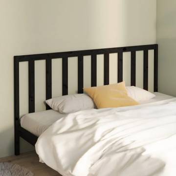 Stylish Black Wooden Bed Headboard - 206x4x100 cm