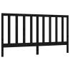 Stylish Black Wooden Bed Headboard - 206x4x100 cm