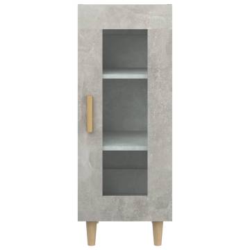 Stylish Concrete Grey Sideboard - 34.5x34x90 cm | HipoMarket