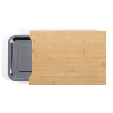 Livoo Cutting Board with Drawer Storage - Beige Wood