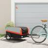 Bike Trailer Black and Orange 45 kg Iron Colour orange Size 137 x 69 x 59 cm 