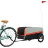 Sturdy Bike Trailer Black & Orange - 45 kg Iron Capacity