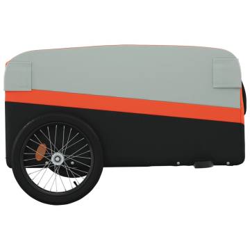 Sturdy Bike Trailer Black & Orange - 45 kg Iron Capacity