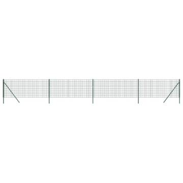 Wire Mesh Fence Green 0.8x10m - Durable Galvanised Steel