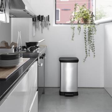 Curver Deco 50L Silver Pedal Bin - Stylish & Convenient | Hipomarket