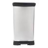 Curver Deco 50L Silver Pedal Bin - Stylish & Convenient | Hipomarket