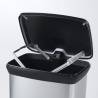 Curver Deco 50L Silver Pedal Bin - Stylish & Convenient | Hipomarket