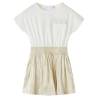 Kids' Dress with Short Sleeves Ecru 116 Size 116 (5-6y) 