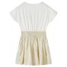 Kids' Ecru Dress with Short Sleeves - Stylish & Comfortable