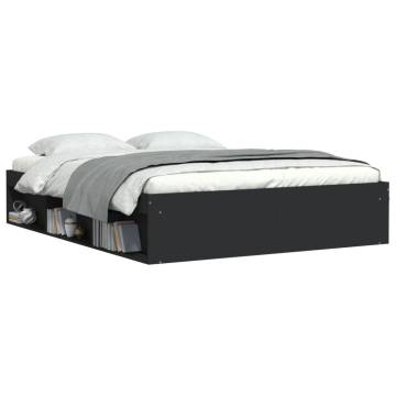 Modern Black King Size Bed Frame 150x200 cm for Your Bedroom