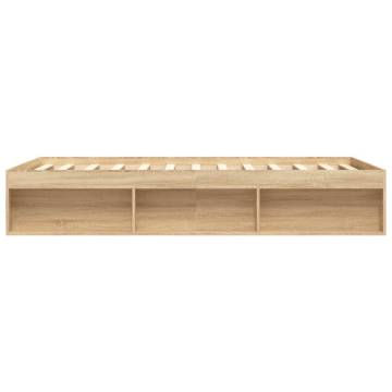 Sonoma Oak Bed Frame 140x190 cm | Stylish & Durable Design