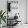 Clothes Rack with Shoe Storage - Grey Sonoma 100x40x184 cm