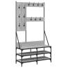 Clothes Rack with Shoe Storage - Grey Sonoma 100x40x184 cm