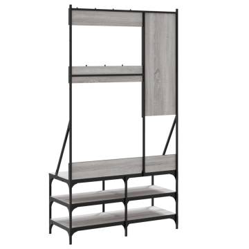 Clothes Rack with Shoe Storage - Grey Sonoma 100x40x184 cm