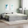 Bed Frame Grey Sonoma 200x200 cm Colour grey sonoma Size 200 x 200 cm 