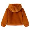 Kids' Hooded Faux Fur Jacket in Cognac - Size 140