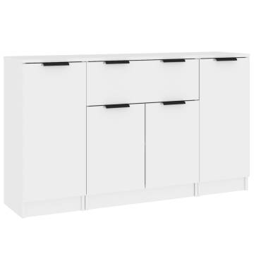 High Gloss White Sideboards Set - Stylish & Functional Storage