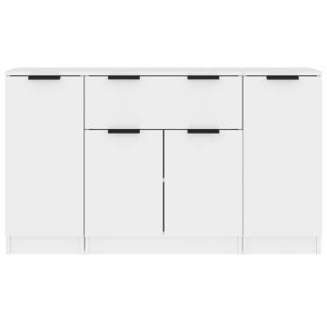 High Gloss White Sideboards Set - Stylish & Functional Storage