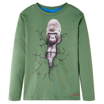 Kids' Long Sleeve T-Shirt Light Khaki 92 | Hipomarket