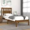 Honey Brown Solid Wood Pine Bed Frame 100x200 cm - Hipo Market