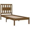 Honey Brown Solid Wood Pine Bed Frame 100x200 cm - Hipo Market