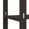 3-Tier Storage Rack Black - Solid Pine Wood | HipoMarket