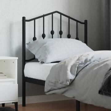 Black Metal Headboard 75 cm - Stylish & Sturdy Design