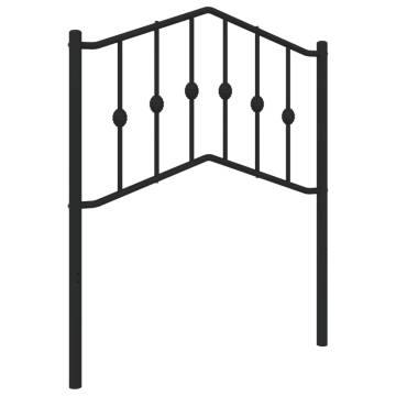 Black Metal Headboard 75 cm - Stylish & Sturdy Design