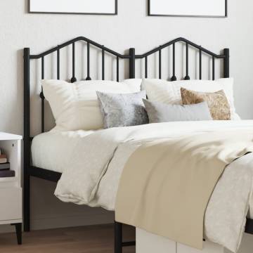 Black Metal Headboard 120 cm - Stylish & Sturdy Design