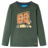 Kids' T-shirt with Long Sleeves Dark Green 128 Colour dark green Size 128 (7-8y) 