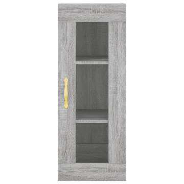 Stylish Highboard Grey Sonoma - Engineered Wood Storage 34.5x34x180 cm