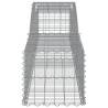 Arched Gabion Baskets 5 pcs - Galvanised Iron Garden Barriers